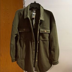 Natural Reflections women’s Olive Fleece Shirt Jacket